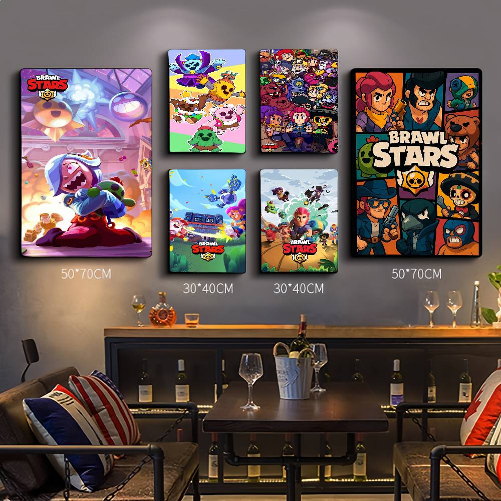 Retro Poster Gaming - Anime-Spiel Brawl Stars Film Klebende Poster
