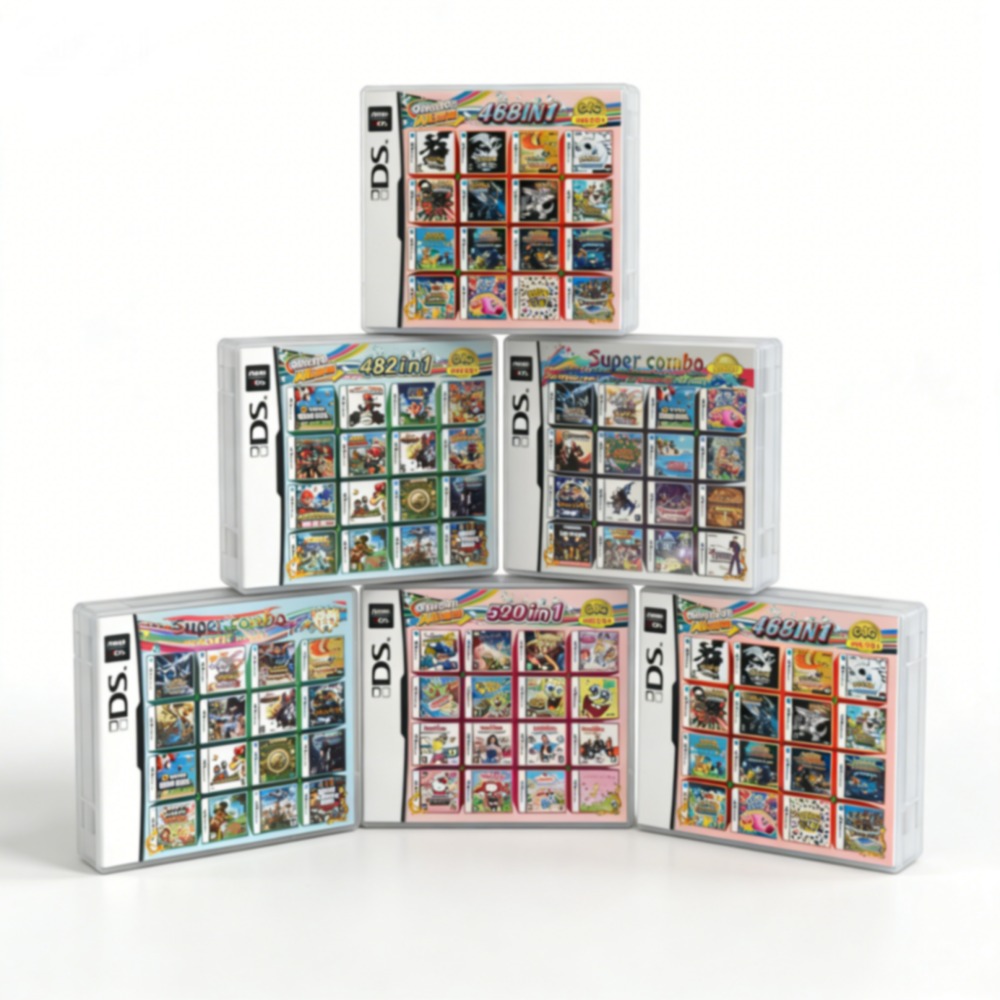 Retro Game Card - Pokemon-Themen-Multispielspielmodul für DS/3DS/NDSL/2DS - Vorinstalliert mit