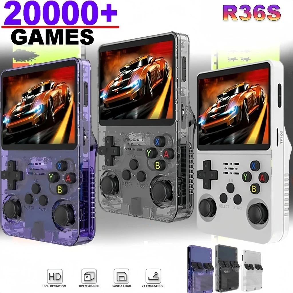 Retro Gaming Tv Box - Mini R36S Retro Handheld Videospielkonsole Linux
