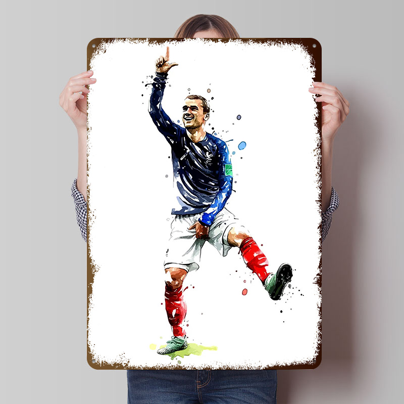 Retro Gaming France - Antoine Griezmann Frankreich Gedrucktes Poster, individuelle