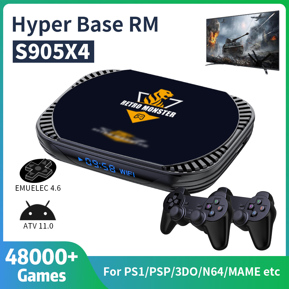 Retro Gaming Tv Box - Retro-Videospielkonsole 70+Emulatoren für PS1/PSP/N64/DC/SS/MAME mit 48000+Spielen