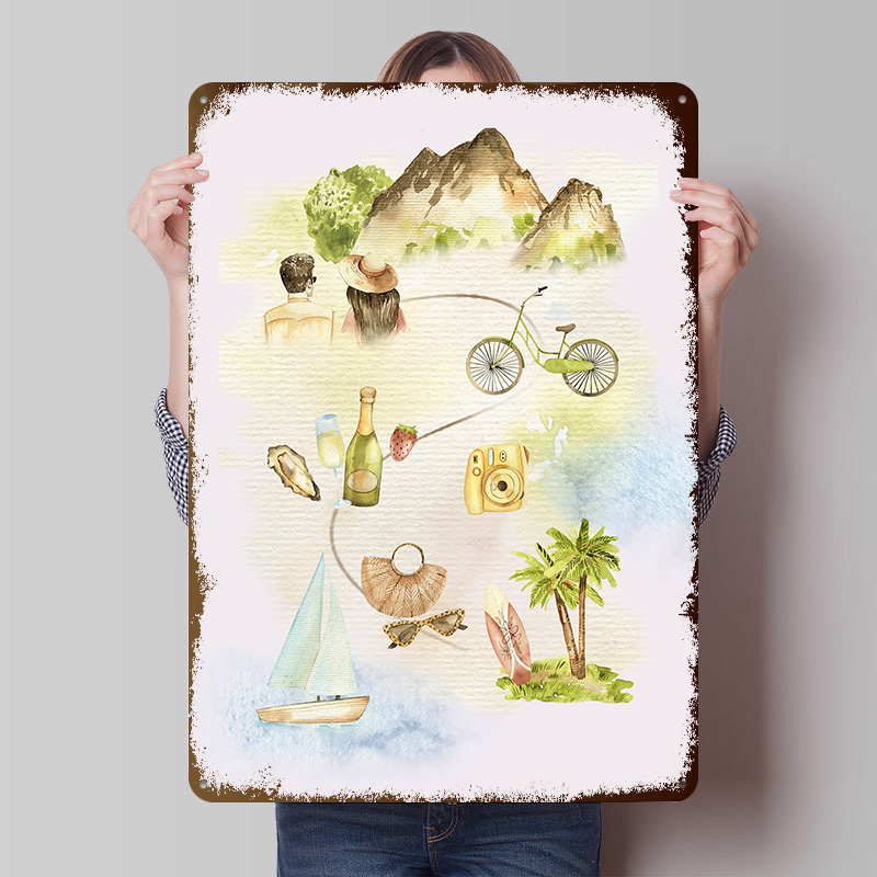World Of Retro Gaming - Reise um die Welt Gedrucktes Poster