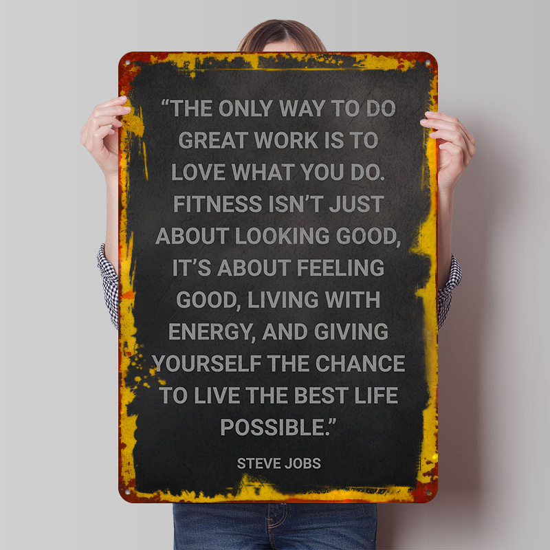 Retro Gaming Quotes - Steve Jobs Fitness-Zitat Metallposter Individuelle Wandkunst