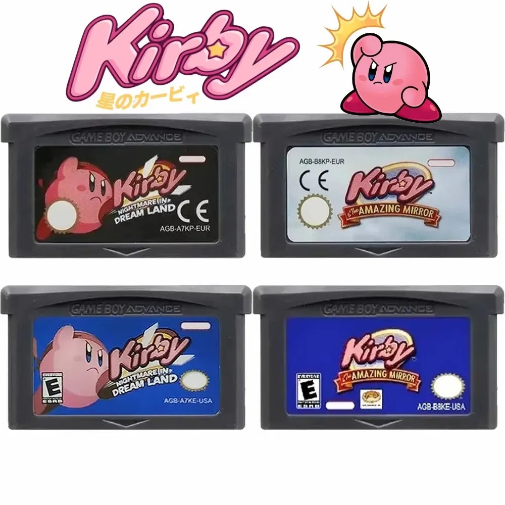 Retro Game Card - Kirby Videospielkassette für GBA NDS 32-Bit-Spielkonsole,