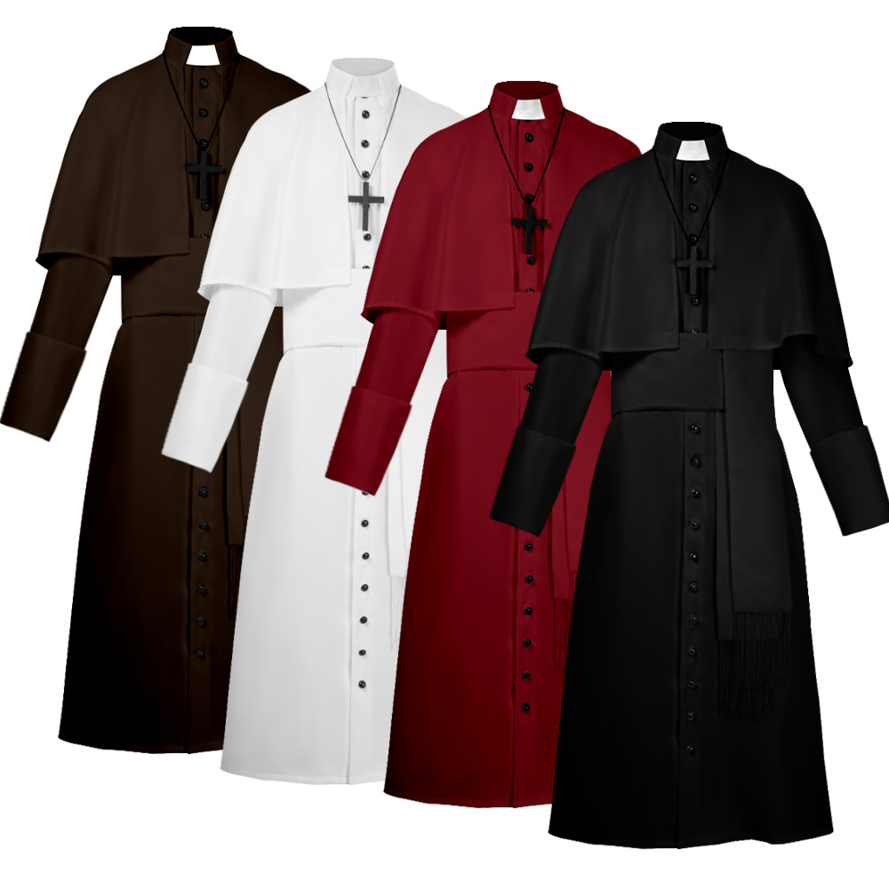 Retro Gaming Jacket - Mittelalterliche Renaissance Retro Priester Cosplay Kostüme