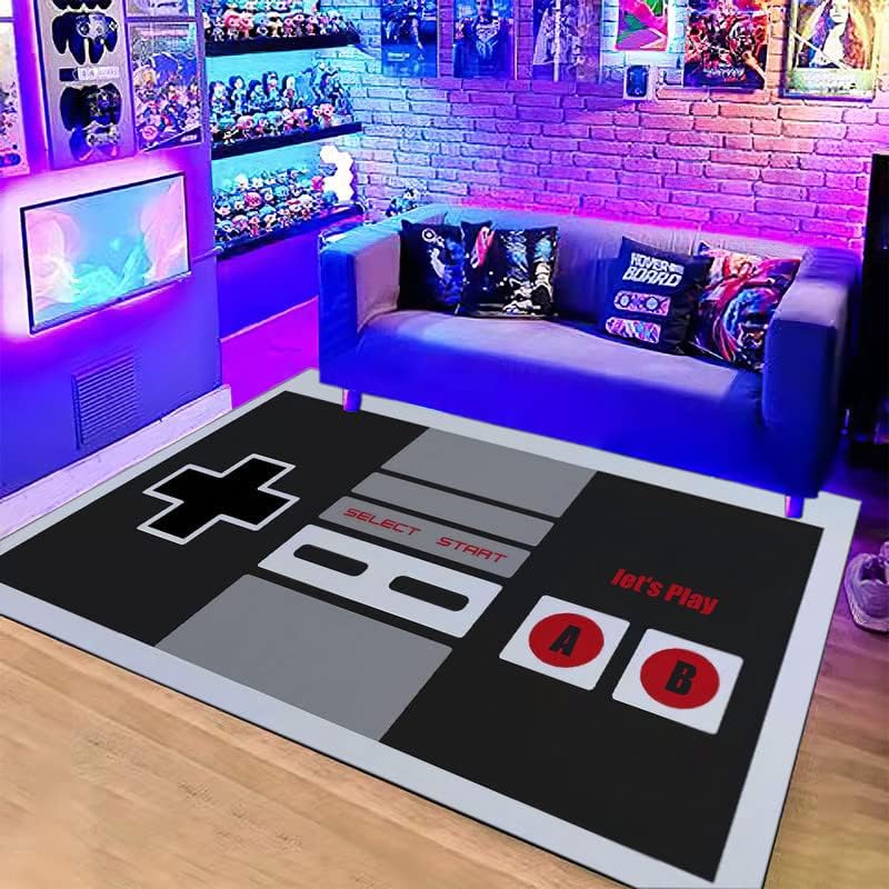 Retro Gaming Quotes - Vintage NES-Controller Themen-Teppich, Rutschfeste Matte mit