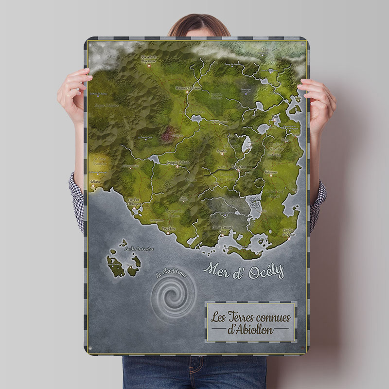 World Of Retro Gaming - Abiollon Weltkarte Metallposter Individuelle Wandkunst Retro