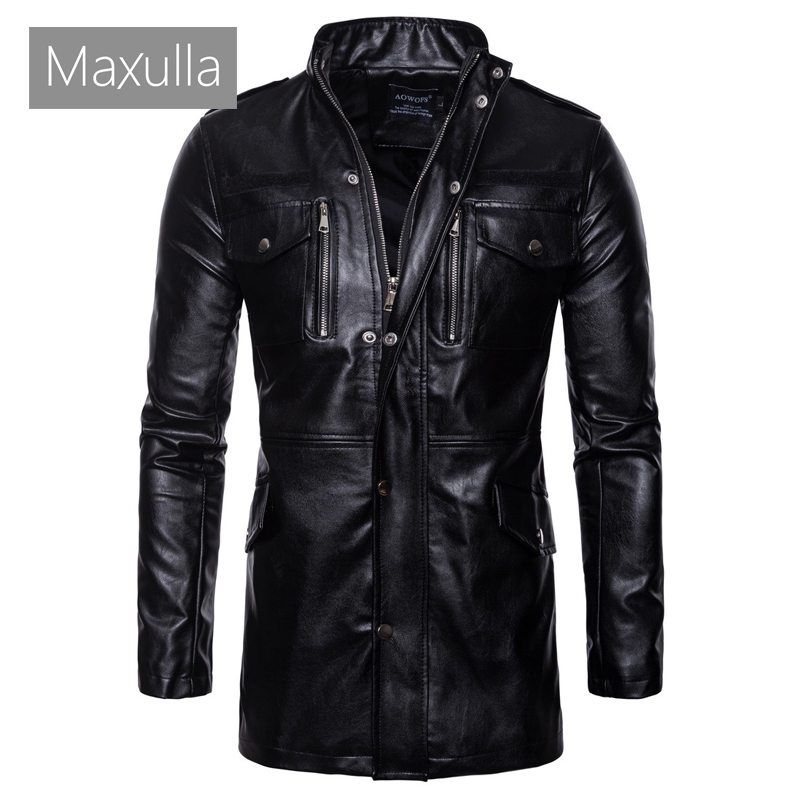 Retro Gaming Jacket - Maxulla Herren PU Lederjacken Casual Herren