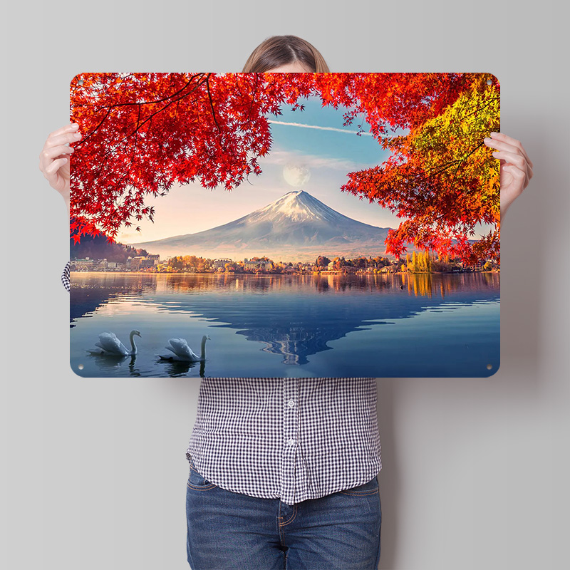 Retro Gaming Japan - Japan Reise Mount Fuji 3D-gedrucktes Texturposter