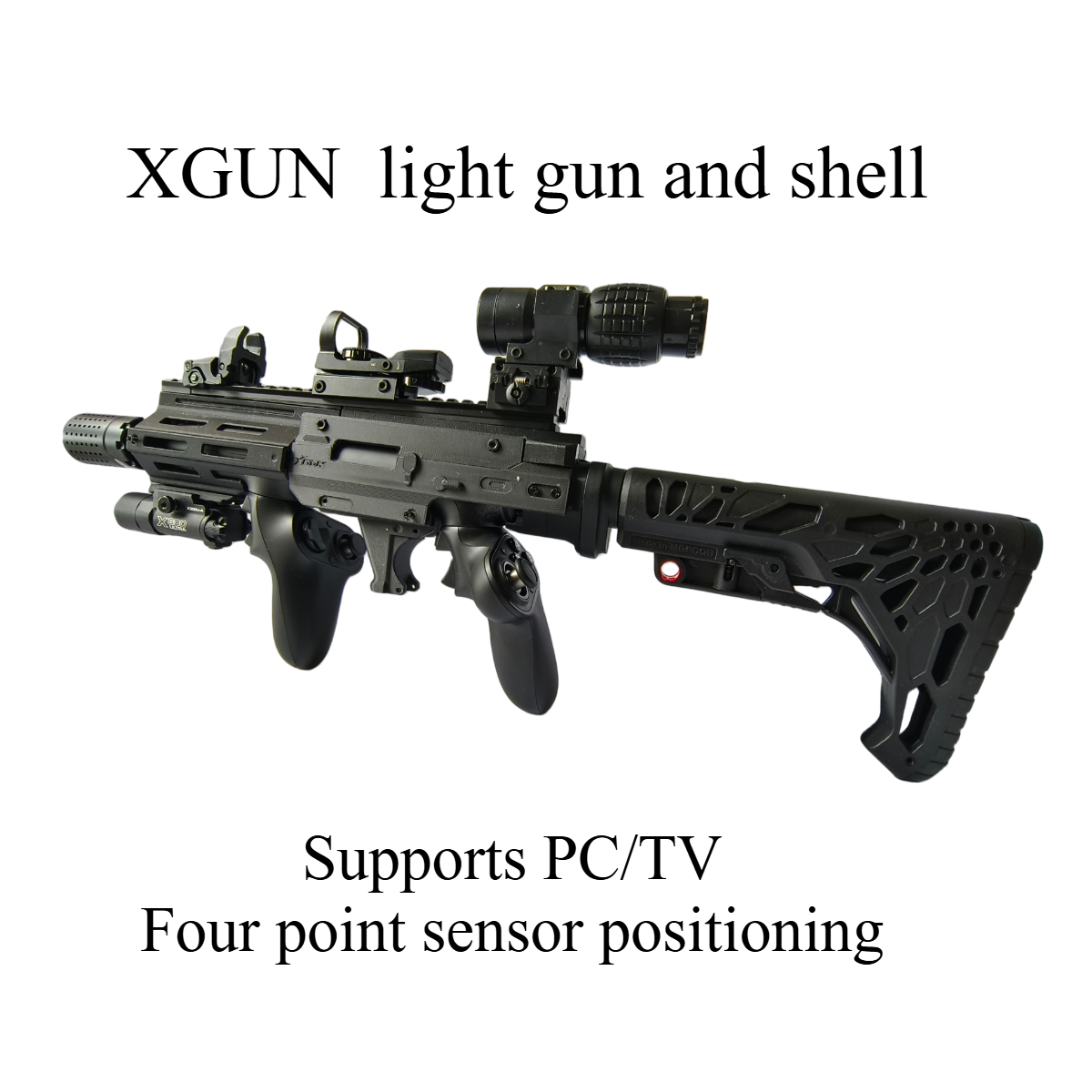 Retro Gaming Gun - XGUN USB-Lichtpistolen-Controller und Gehäuse, geeignet für