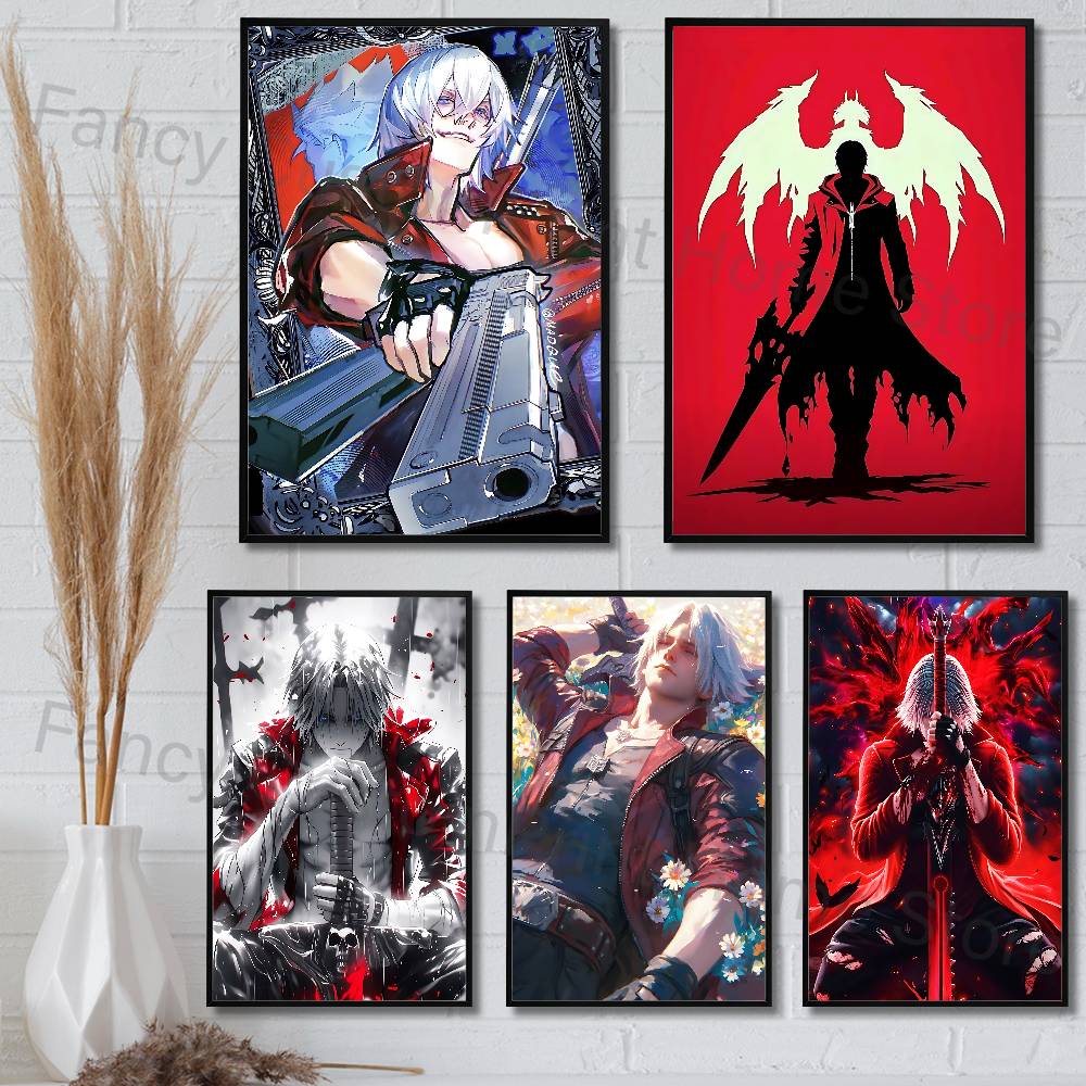 Retro Poster Gaming - D-Devil May C-Cry Game Poster, ausgefallener