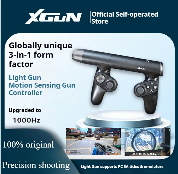 Retro Gaming Gun - XGUN Light Gun Schießspiel-Controller, somatosensorisch, kompatibel