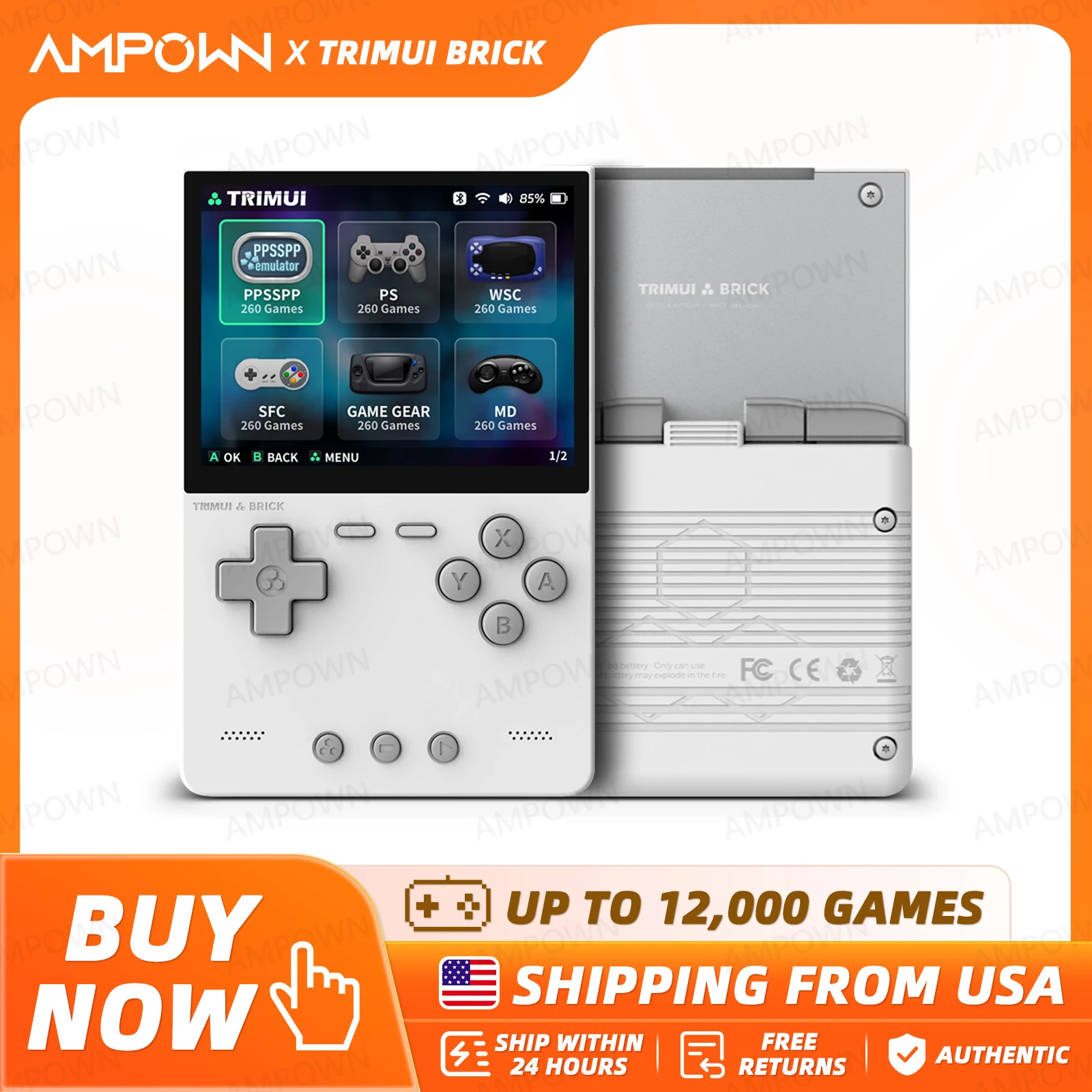 Retro Gaming System - TRIMUI BRICK Handheld-Spielekonsole 3,2'' IPS-Bildschirm Linux