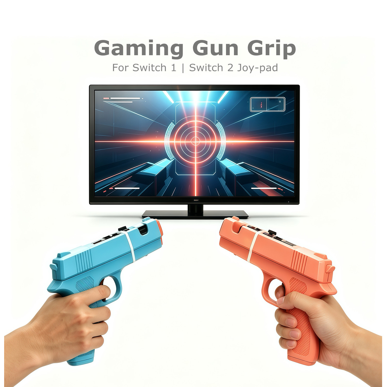 Retro Gaming Gun - Schießspiel-Controller-Griff für Nintendo Switch 2 Joy-Con
