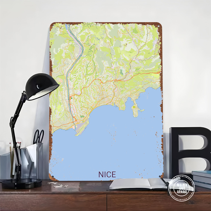 Karte von Nice, Frankreich, Ge – Retro Gaming France Bewertung und Preis