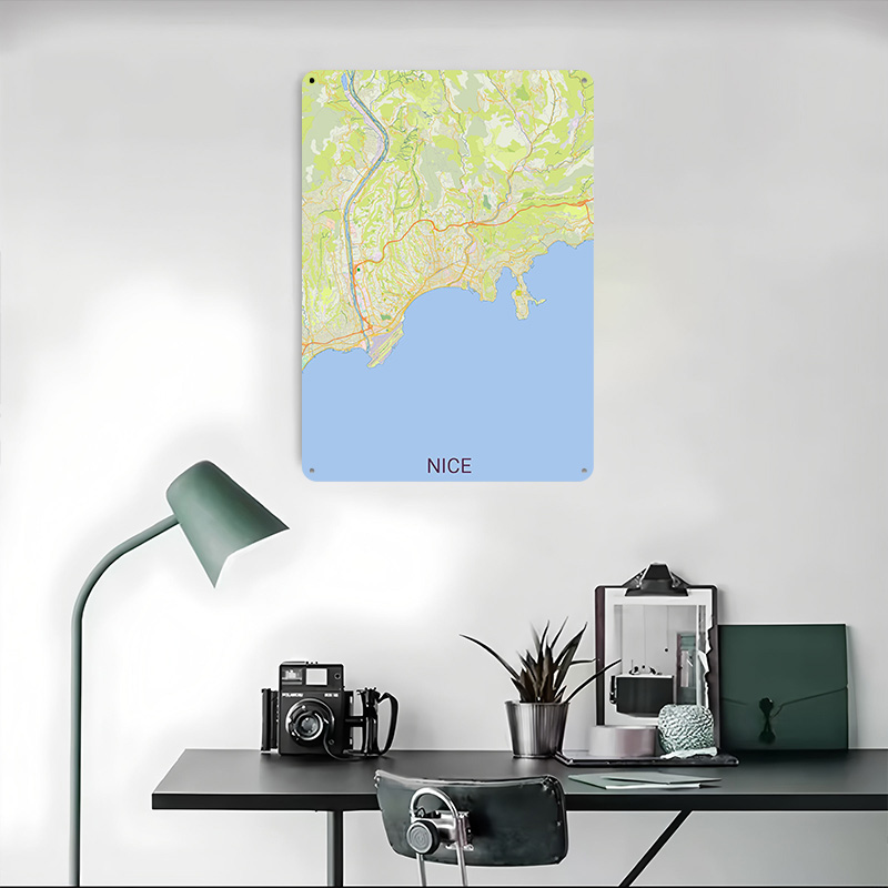 Karte von Nice, Frankreich, Ge – Retro Gaming France Bewertung und Preis