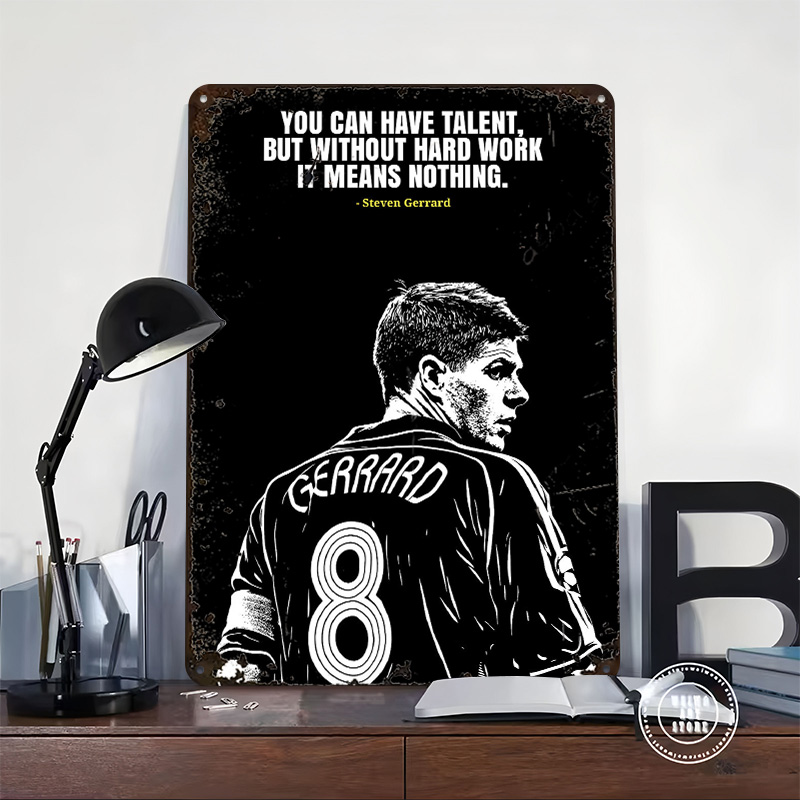 Steven Gerrard Zitat Metallpos – Retro Gaming Quotes Bewertung und Preis