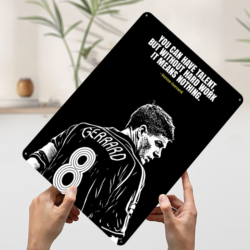 Steven Gerrard Zitat Metallpos – Retro Gaming Quotes Bewertung und Preis