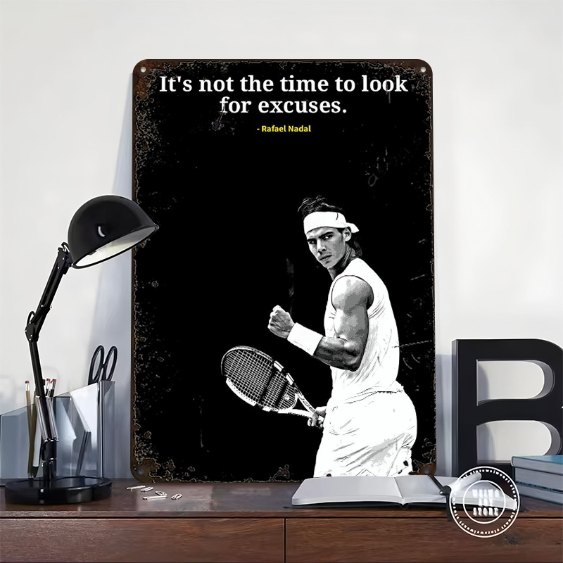 Rafael Nadal Zitate Metallpost – Retro Gaming Quotes Bewertung und Preis