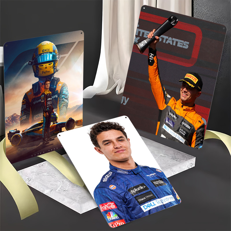 Lando Norris Rennsport-Metallp – Retro Poster Gaming Bewertung und Preis