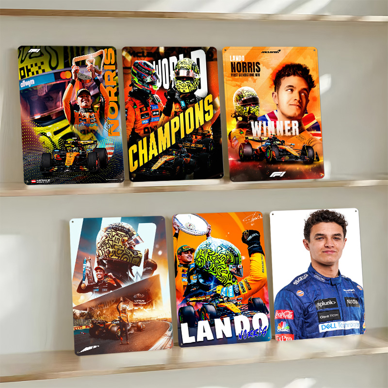 Lando Norris Rennsport-Metallp – Retro Poster Gaming Bewertung und Preis