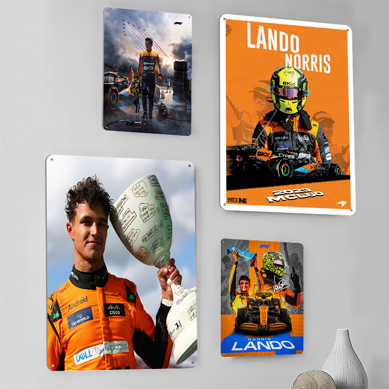 Lando Norris Rennsport-Metallp – Retro Poster Gaming Bewertung und Preis