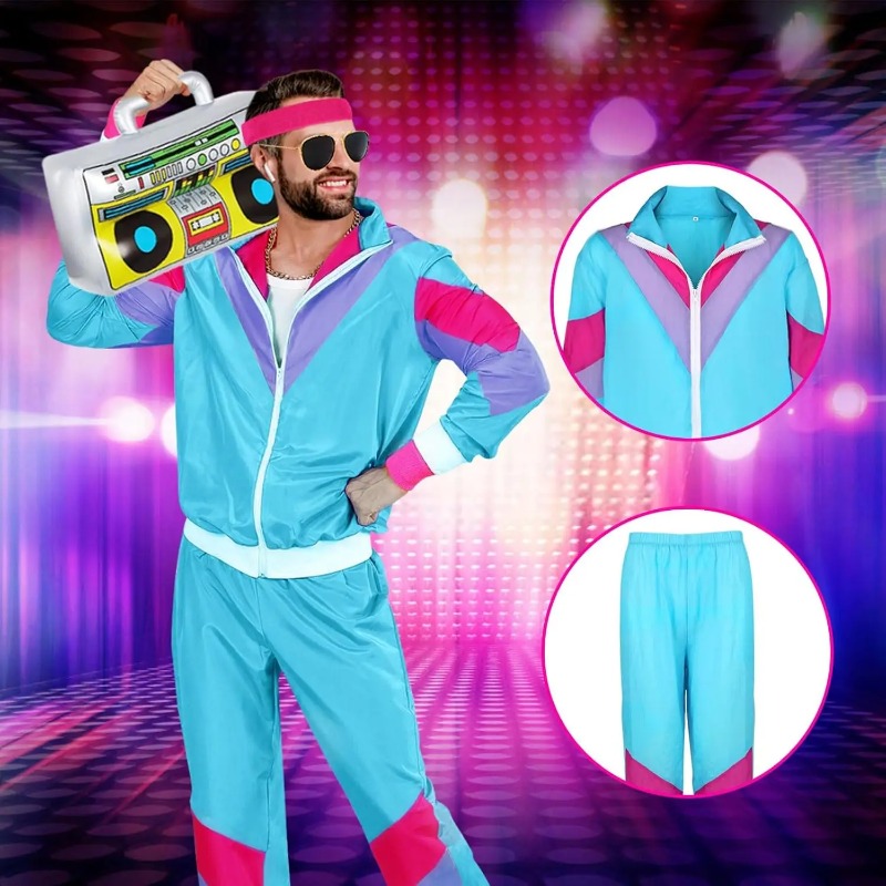 80er 90er Jahre Kostüm für Män – Retro Gaming Jacket Bewertung und Preis
