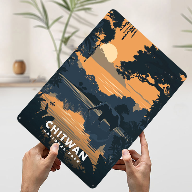 Chitwan National Park Metallpo – Retro Poster Gaming Bewertung und Preis
