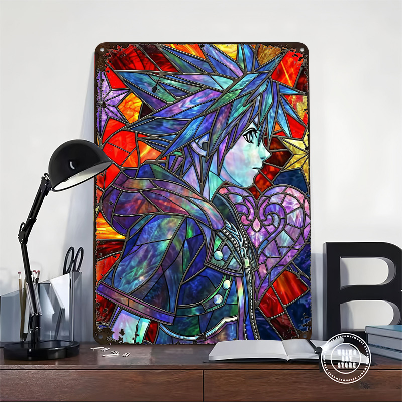 Kingdom Hearts Sora Buntglas-K – Retro Poster Gaming Bewertung und Preis