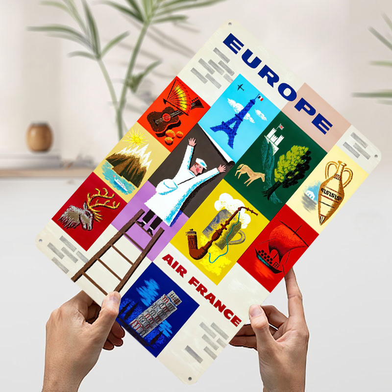 Europa Air France Reise-Metall – Retro Gaming France Bewertung und Preis