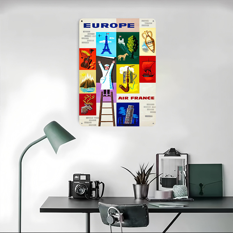 Europa Air France Reise-Metall – Retro Gaming France Bewertung und Preis