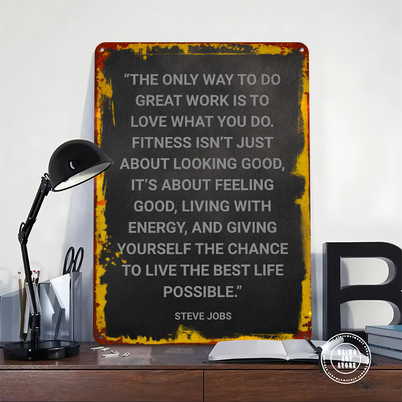 Steve Jobs Fitness-Zitat Metal – Retro Gaming Quotes Bewertung und Preis