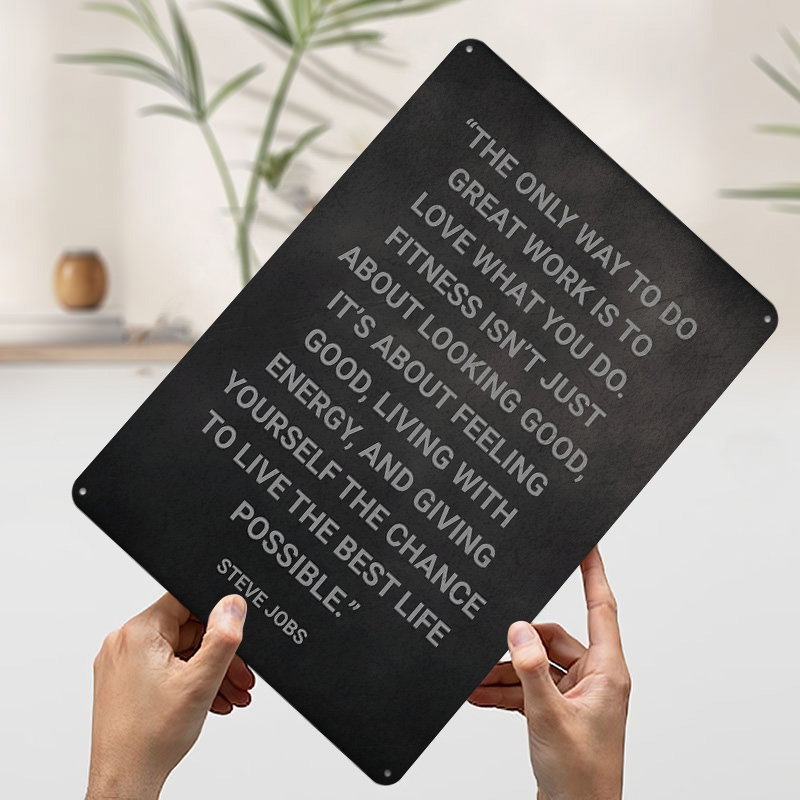 Steve Jobs Fitness-Zitat Metal – Retro Gaming Quotes Bewertung und Preis
