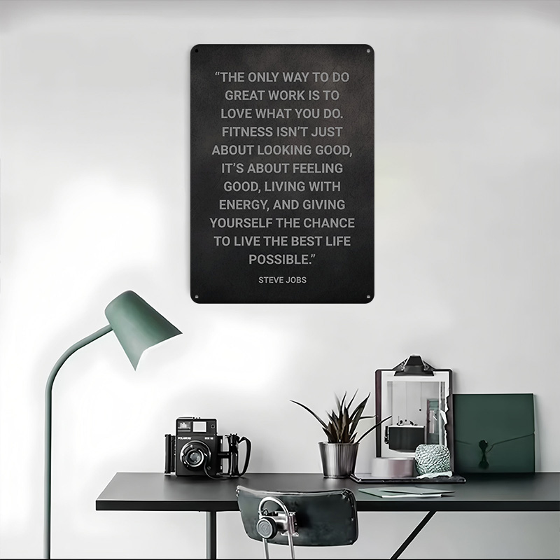 Steve Jobs Fitness-Zitat Metal – Retro Gaming Quotes Bewertung und Preis