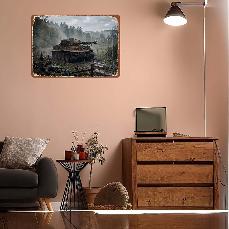 Tiger-Panzer in schlammiger La – Retro Poster Gaming Bewertung und Preis