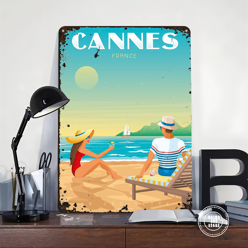 Cannes Frankreich Poster Maßge – Retro Gaming France Bewertung und Preis