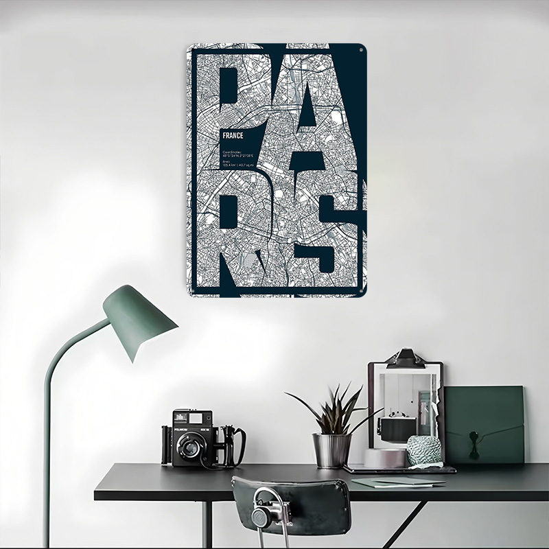 Paris Frankreich Karte Typogra – Retro Gaming France Bewertung und Preis