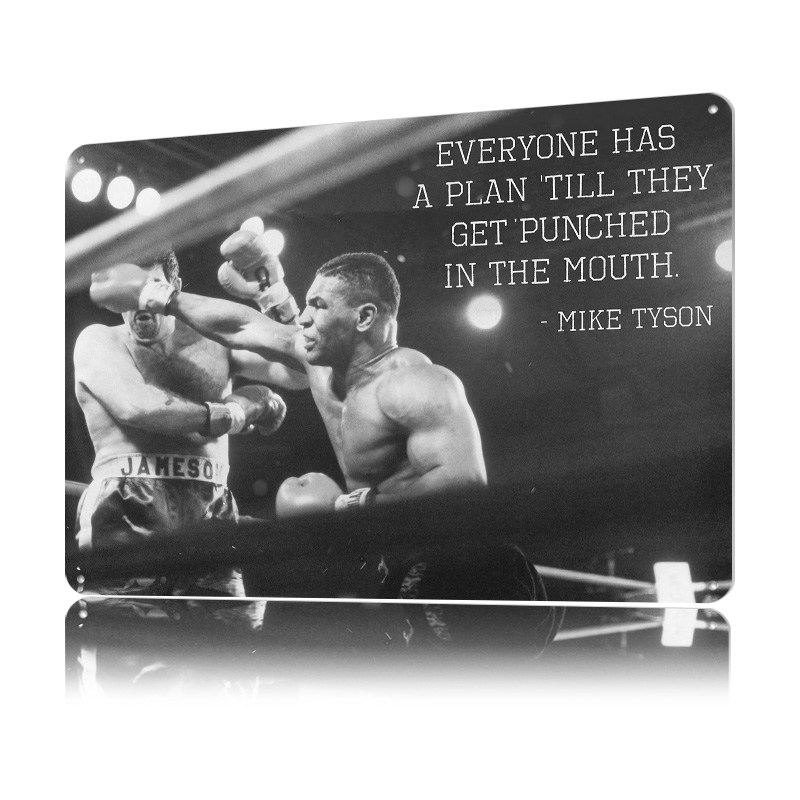 Mike Tyson Zitat 3D-Textur Met – Retro Gaming Quotes Bewertung und Preis