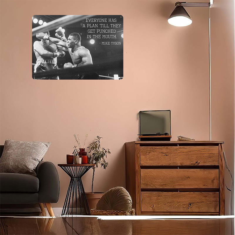 Mike Tyson Zitat 3D-Textur Met – Retro Gaming Quotes Bewertung und Preis