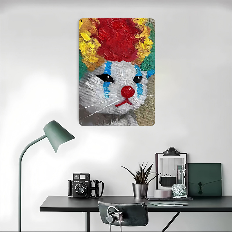 Traurige Clown-Katze, Gemälde  – Retro Poster Gaming Bewertung und Preis