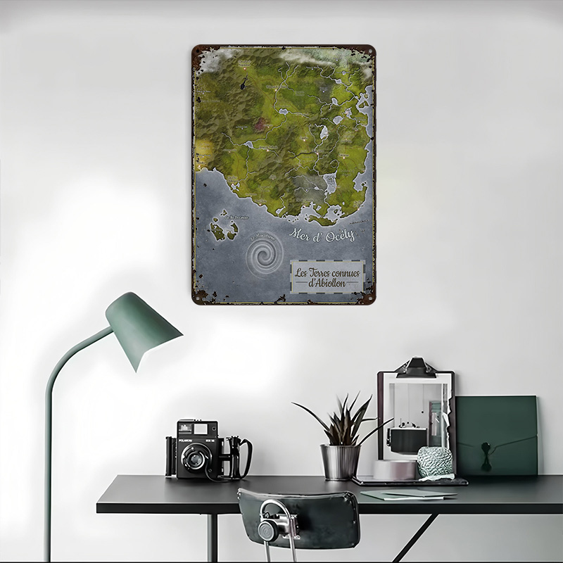Abiollon Weltkarte Metallposte – World Of Retro Gaming Bewertung und Preis