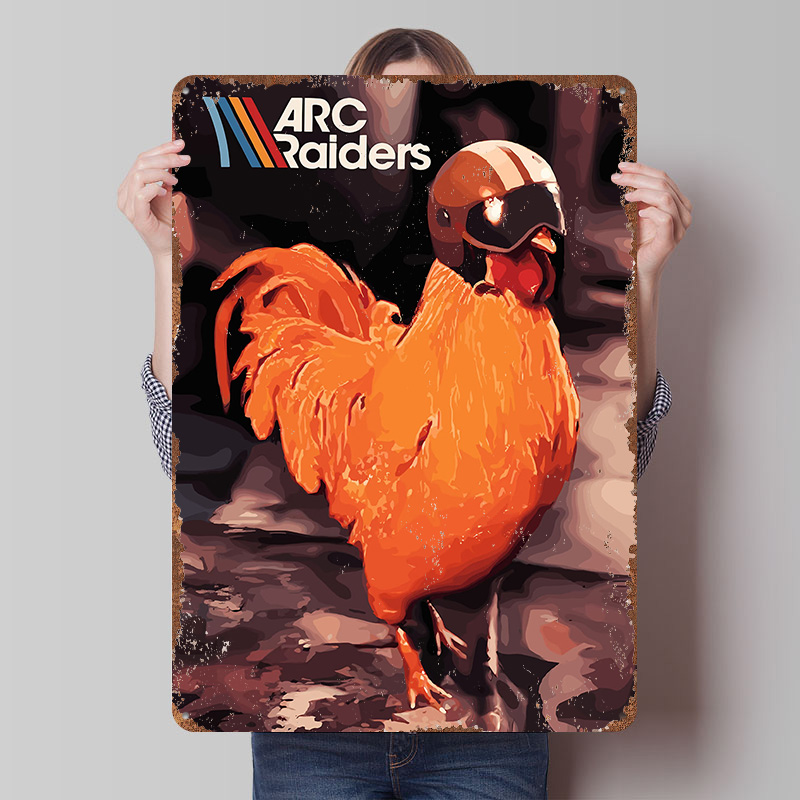 Arc Raiders Chicken Helmet Pos – Retro Poster Gaming Bewertung und Preis