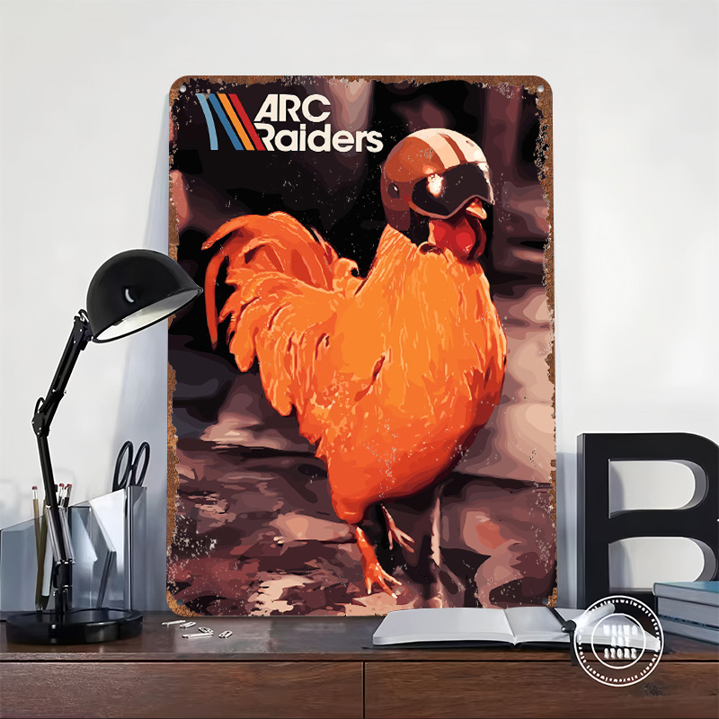 Arc Raiders Chicken Helmet Pos – Retro Poster Gaming Bewertung und Preis