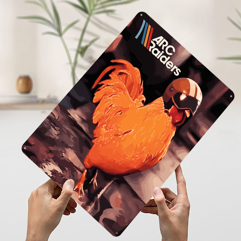 Arc Raiders Chicken Helmet Pos – Retro Poster Gaming Bewertung und Preis