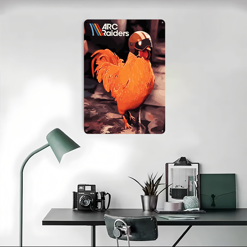 Arc Raiders Chicken Helmet Pos – Retro Poster Gaming Bewertung und Preis