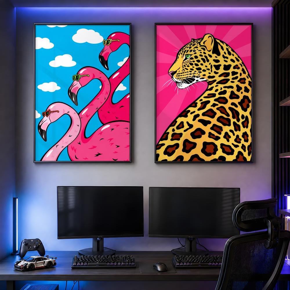 Buntes Retro-Pop-Art-Tropen-Gl – Retro Gaming Gifts Bewertung und Preis