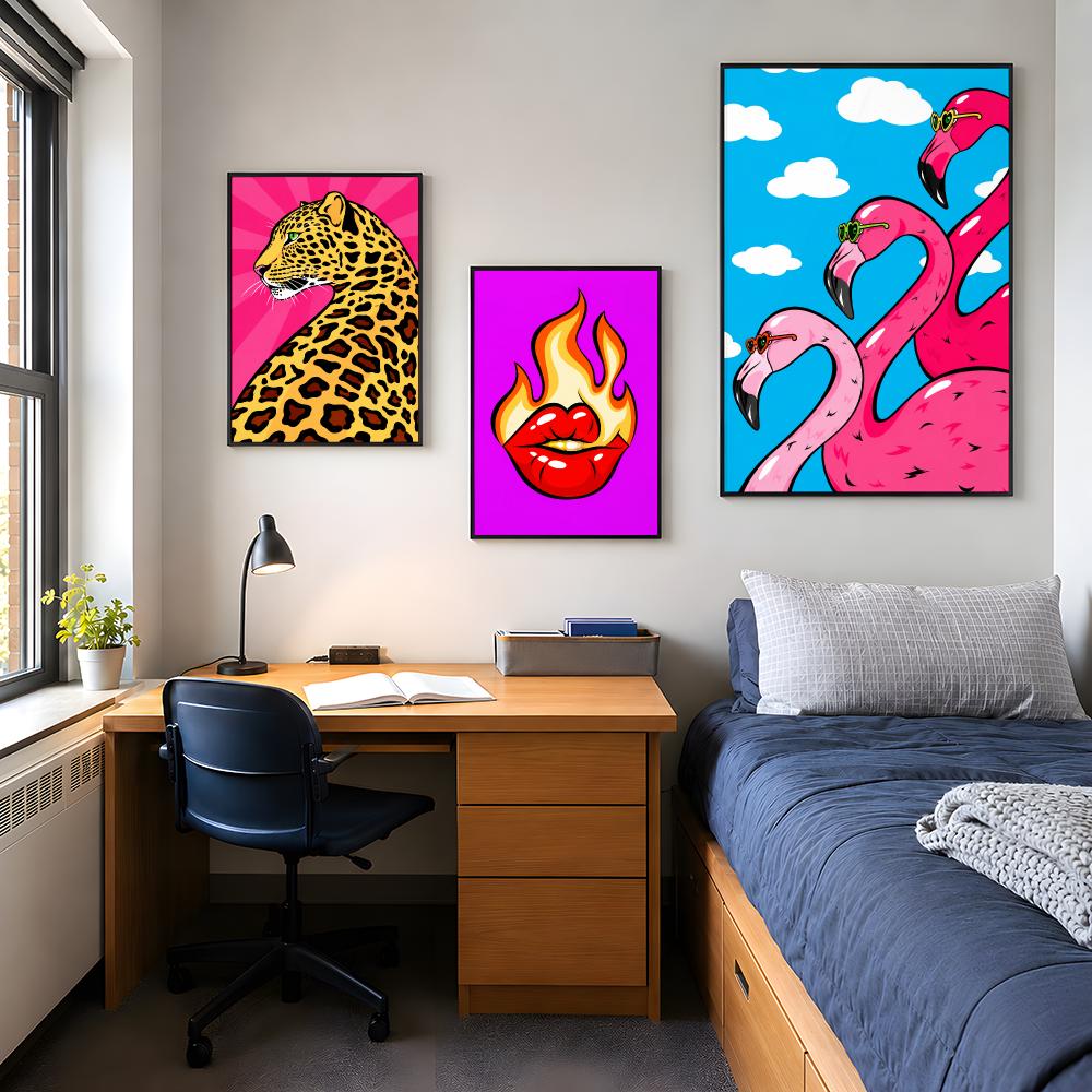 Buntes Retro-Pop-Art-Tropen-Gl – Retro Gaming Gifts Bewertung und Preis